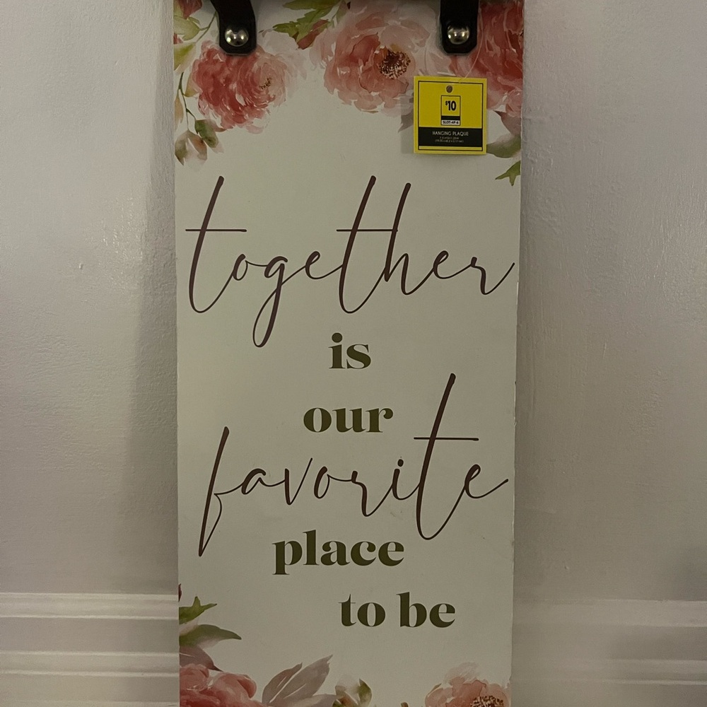 Floral Wall Decor with Inspirational Quote